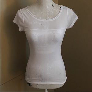 Express Mesh Top and Sides Blouse